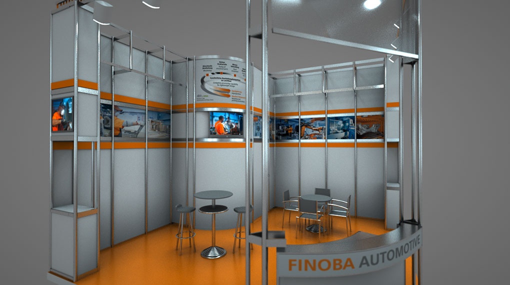 Finoba Automotive Rendering Messestand