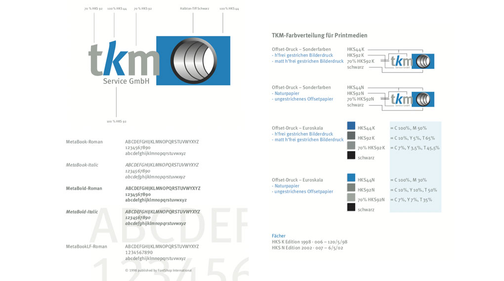 Manual definiert Schriften und Farben im Corporate Design