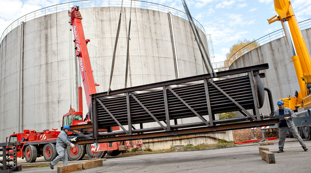 Dokumentation der Montage einer Industrieanlage