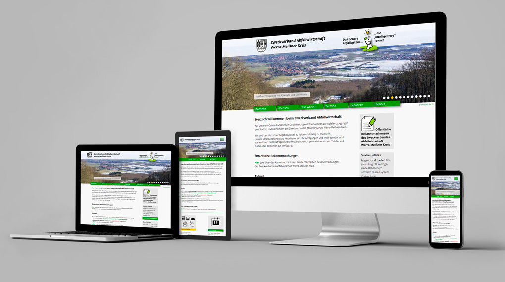 responsive Webdesign Zweckverband Abfallwirtschaft WMK