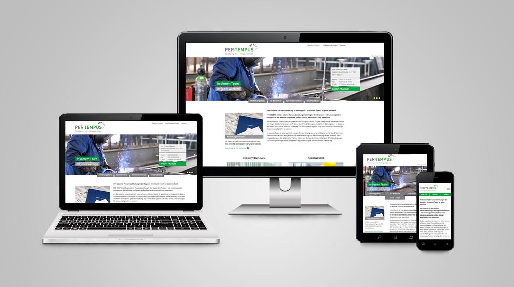 responsive Webdesign Per-Tempus GmbH