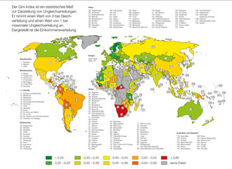 Gini Weltkarte